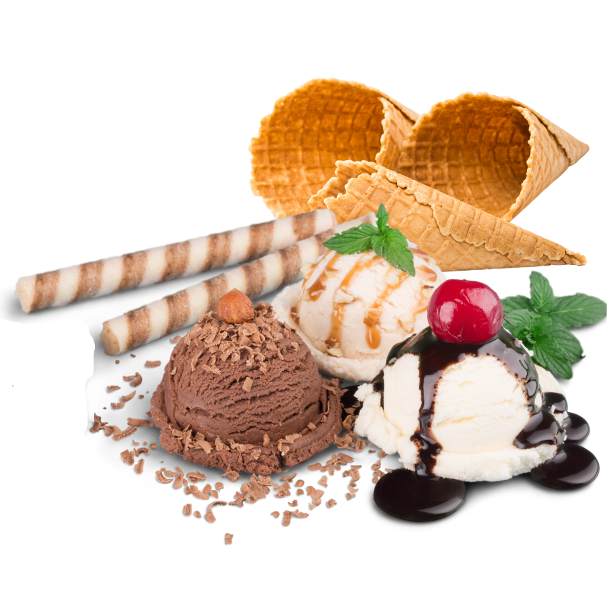 Lody, rurki, wafle do lodów